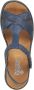 Rieker Comfortabele Platte Sandalen Blauw Dames - Thumbnail 6