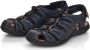 Rieker Blauwe platte sandalen voor heren Blauw Heren - Thumbnail 7