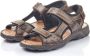 Rieker Bruine leren platte sandalen Bruin Heren - Thumbnail 11