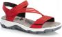 Rieker Flat Sandals Rood Dames - Thumbnail 3