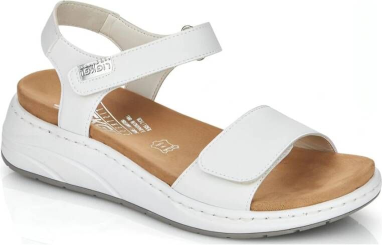 Rieker Stijlvolle platte sandalen Wit Dames