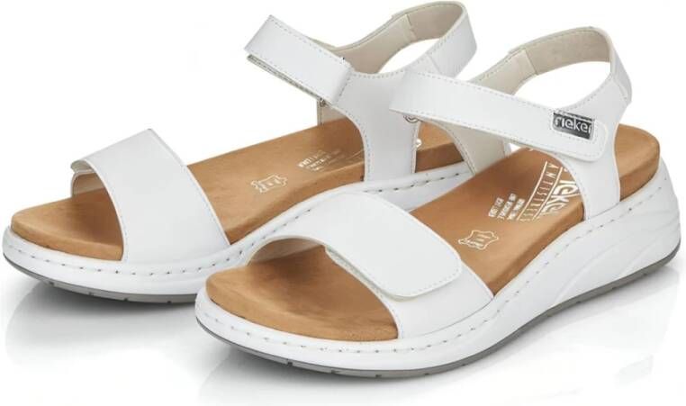 Rieker Stijlvolle platte sandalen Wit Dames