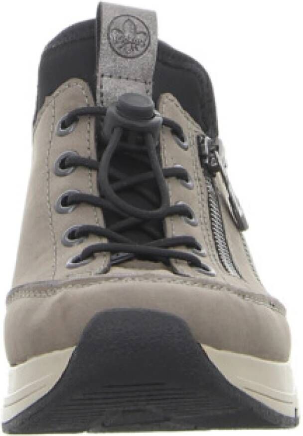 Rieker Grijze Dames Sneaker Comfortabel & Stijlvol