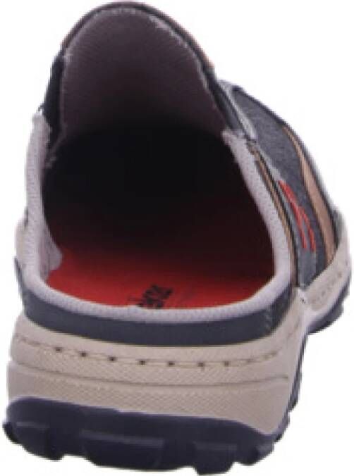Rieker Grijze Heren Slide Sandalen Comfort Stijl