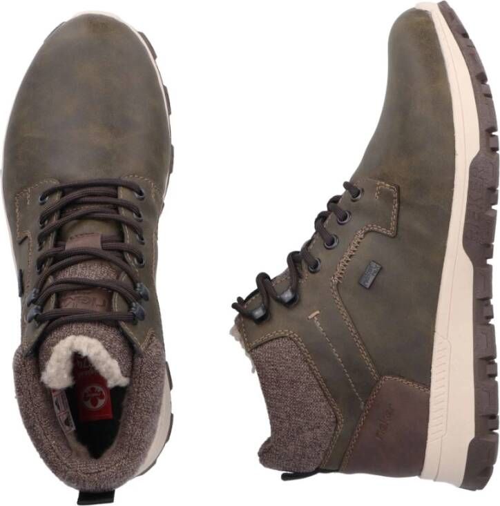 Rieker Groene Casual Gesloten Enkelboots