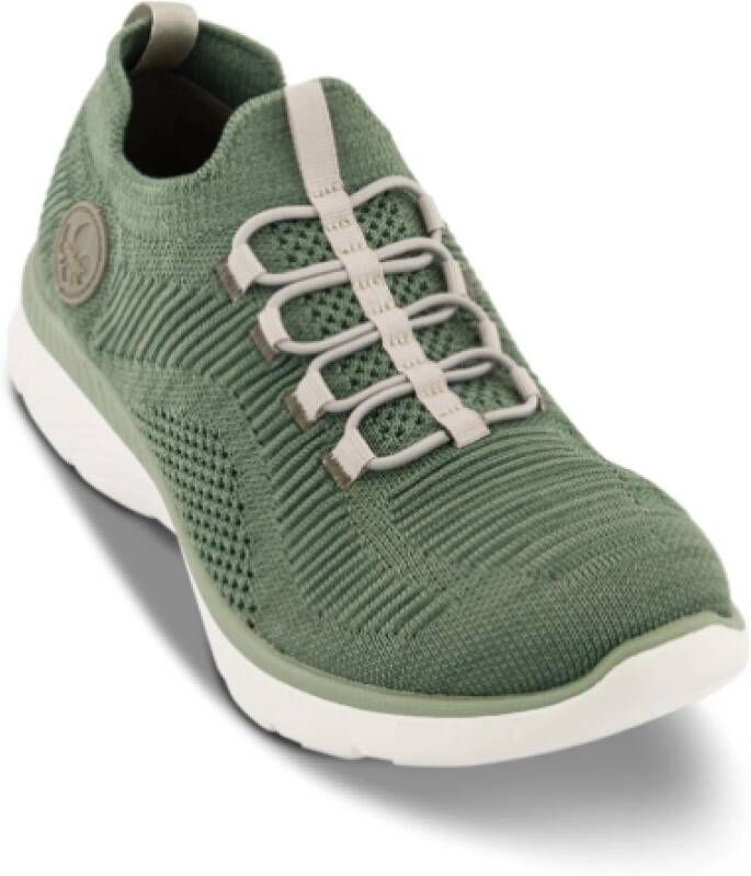 Rieker Groene Sneakers met Comfort en Flexibiliteit Green Dames