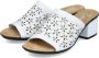 Rieker Witte Leren Hakken Muiltjes Wit Dames - Thumbnail 6