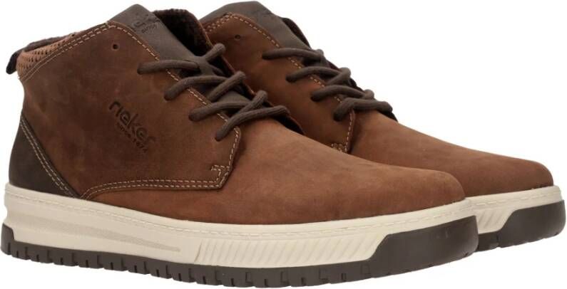 Rieker Heren Cognac Veterschoenen Brown Heren