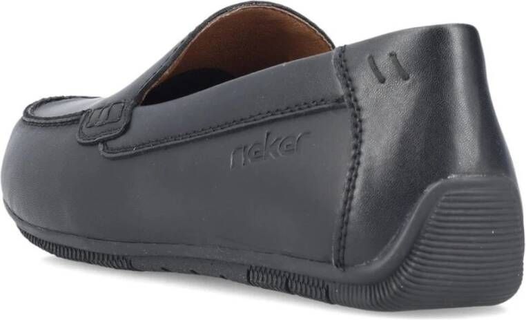 Rieker Klassieke Zwarte Gesloten Loafers Black Heren