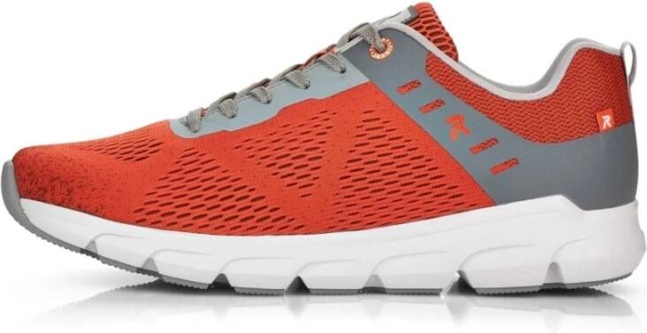 Rieker Kleurrijke Herensneakers met Memosoft Comfort Orange Heren