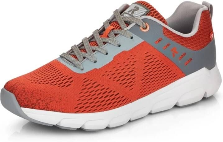 Rieker Kleurrijke Herensneakers met Memosoft Comfort Orange Heren