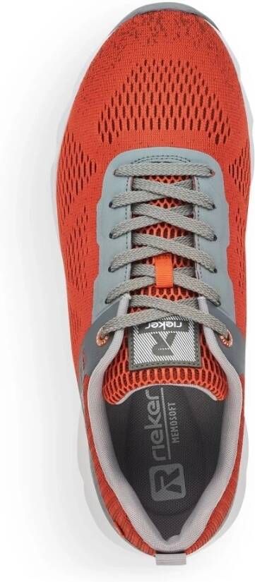 Rieker Kleurrijke Herensneakers met Memosoft Comfort Orange Heren