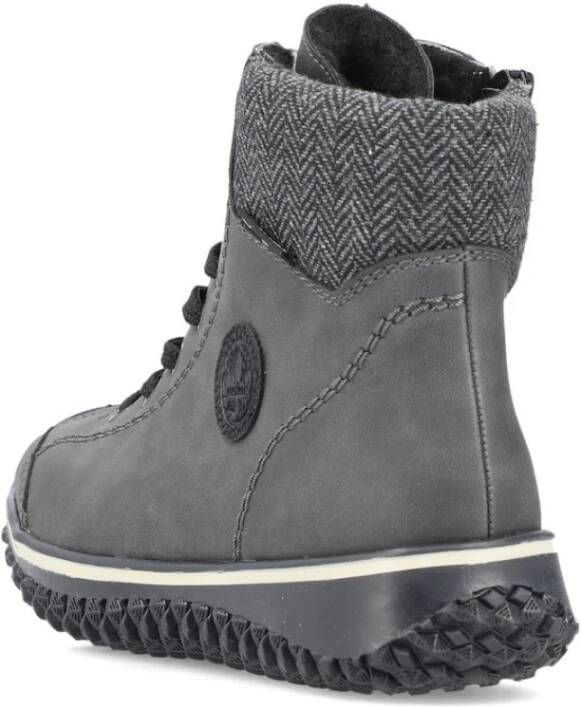 Rieker Koolstofgrijze Veterschoenen voor de Winter