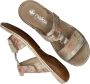 Rieker Metallic Gouden Print Slipper Multicolor Dames - Thumbnail 7