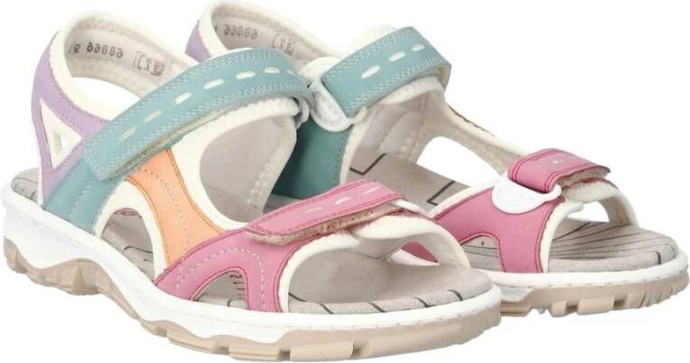 Rieker Multicolor platte sandalen voor vrouwen Multicolor Dames