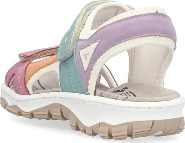 Rieker Multicolor platte sandalen voor vrouwen Multicolor Dames