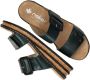Rieker Petrol Kruis Geborduurde Slipper Green Dames - Thumbnail 7