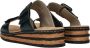 Rieker Petrol Kruis Geborduurde Slipper Green Dames - Thumbnail 9