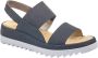 Rieker Blauwe Platte Sandalen voor Dames Blauw Dames - Thumbnail 2