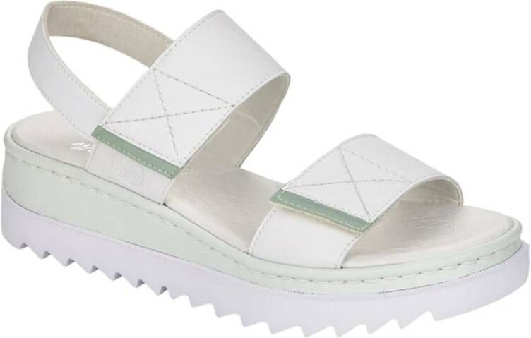 Rieker Weiss Casual Open Sandalen Wit Dames