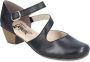 Rieker Zwarte Leren Platte Sandalen Zwart Dames - Thumbnail 3