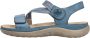 Rieker Blauwe Comfort Sandaal met Klittenbandsluiting Blue Dames - Thumbnail 193