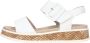 Rieker Witte leren sandaal met print White Dames - Thumbnail 53