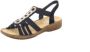 Rieker dames strappy sandalen zwart Sandalen V2870-00 zwart - Thumbnail 2