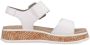 Rieker Witte leren sandaal met print White Dames - Thumbnail 45