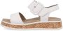 Rieker Witte leren sandaal met print White Dames - Thumbnail 48