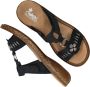 Rieker Blauwe Beaded Slipper met Klittenbandsluiting Blue - Thumbnail 5