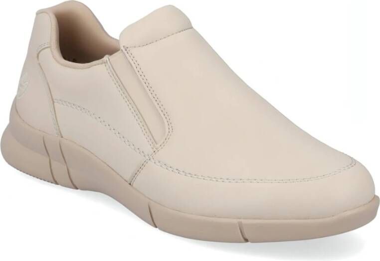 Rieker Beige Leren Sneakers voor Dames Beige Dames