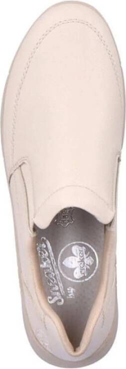 Rieker Beige Leren Sneakers voor Dames Beige Dames