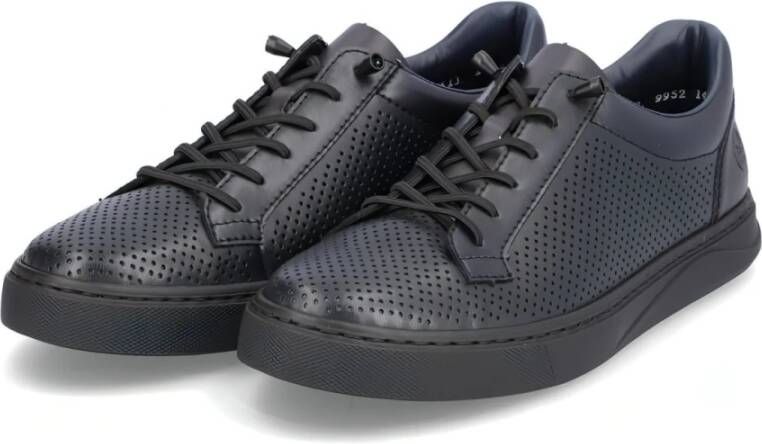 Rieker Blauwe Leren Sneakers voor Heren Blauw Heren