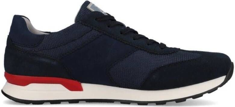 Rieker Blauwe textiel sneakers voor heren Blauw Heren