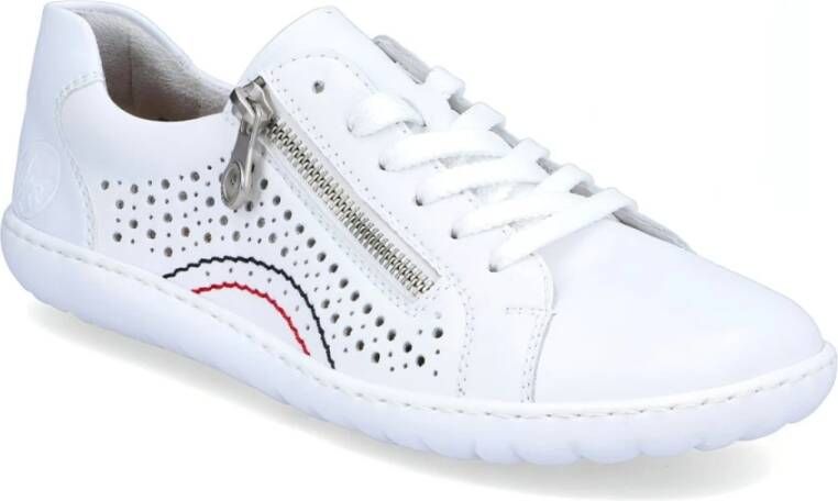 Rieker Witte Leren Sneakers voor Dames Wit Dames
