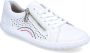 Rieker Witte Leren Sneakers voor Dames White Dames - Thumbnail 3