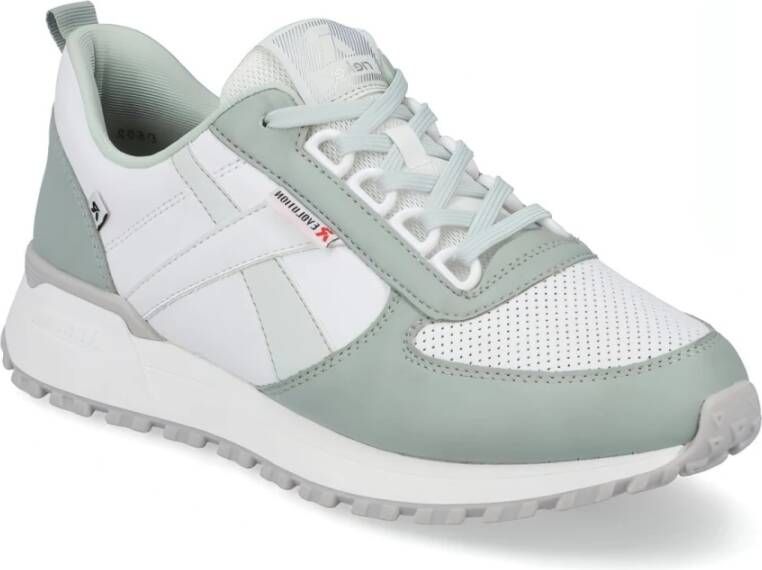 Rieker Witte leren sneakers voor dames Wit Dames