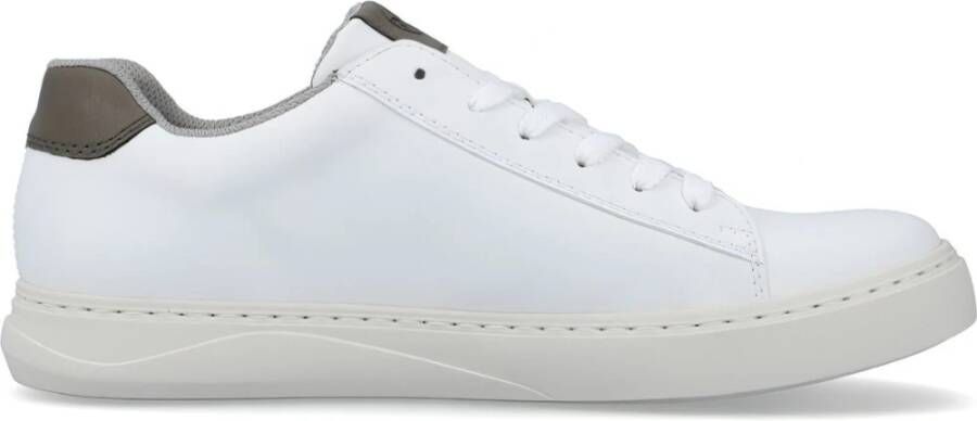 Rieker Witte Synthetische Stoffen Volwassen Sneakers Wit Heren