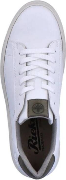Rieker Witte Synthetische Stoffen Volwassen Sneakers Wit Heren
