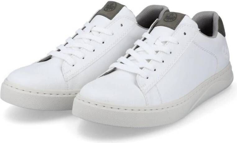 Rieker Witte Synthetische Stoffen Volwassen Sneakers Wit Heren