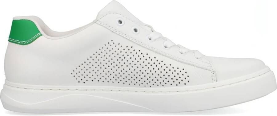 Rieker Witte Leren Sneakers voor Heren Wit Heren