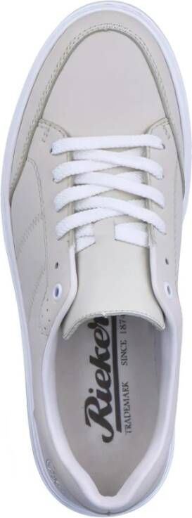 Rieker Witte Leren Sneakers voor Heren Wit Heren