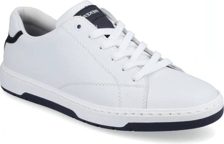 Rieker Witte leren sneakers voor heren Wit Heren