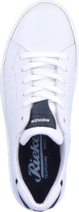 Rieker Witte leren sneakers voor heren Wit Heren