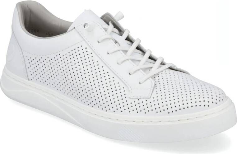 Rieker Witte leren sneakers voor heren Wit Heren