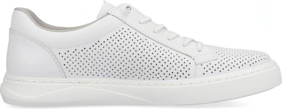 Rieker Witte leren sneakers voor heren Wit Heren