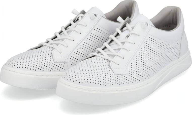 Rieker Witte leren sneakers voor heren Wit Heren