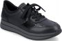 Rieker Stijlvolle zwarte leren sneakers Zwart Dames - Thumbnail 2
