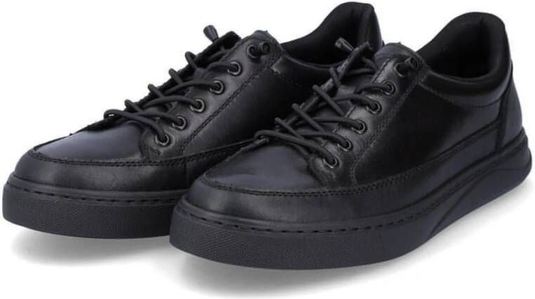 Rieker Zwarte Leren Sneakers voor Heren Zwart Heren